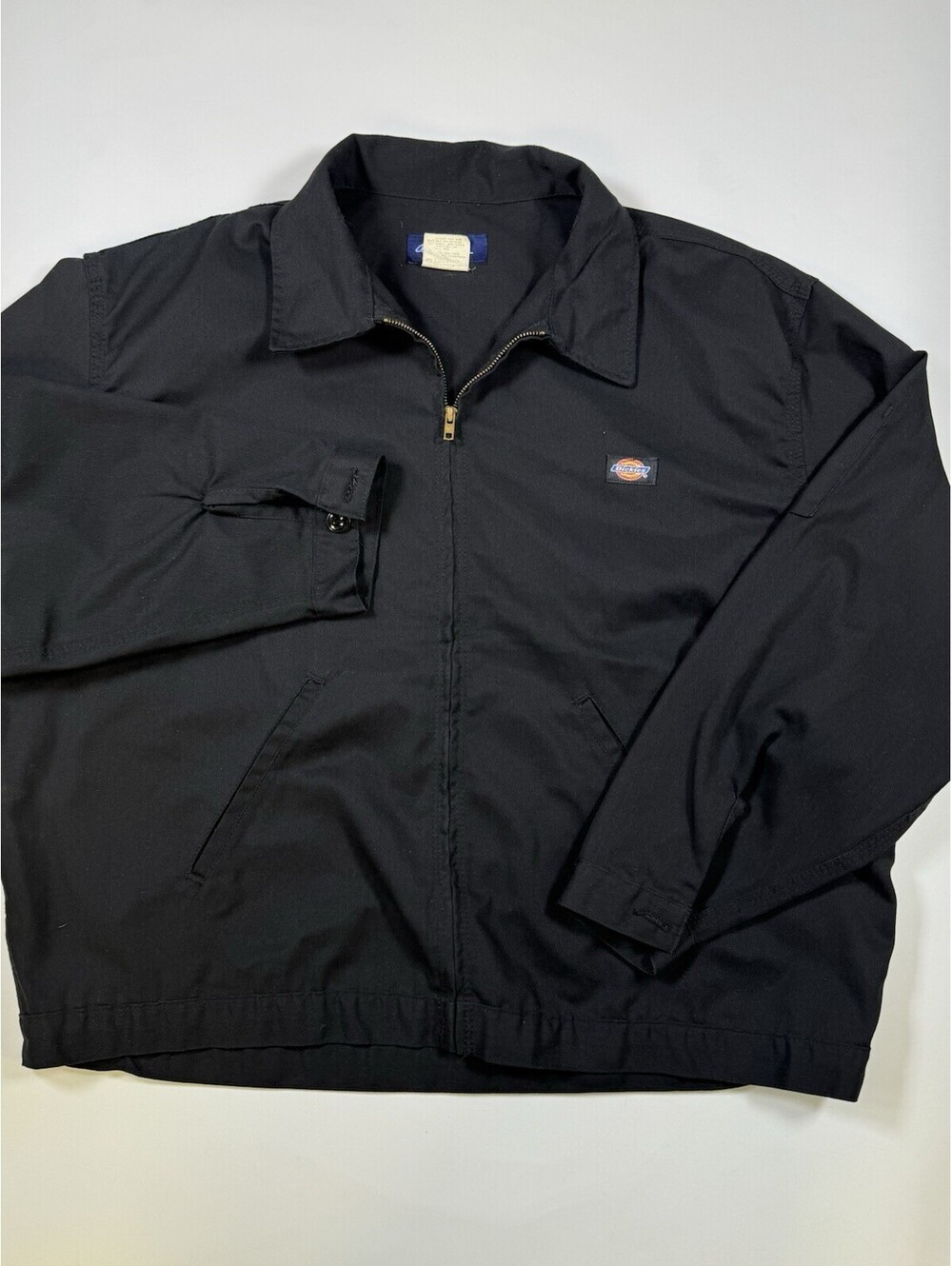 Vintage Dickies Work Jacket Mens 2XL Black Made in Mexico Eisenhower Y2K
